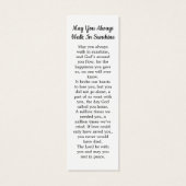 Celebration of Life Modern Photo Memorial Bladwijz Mini Visitekaartjes (Achterkant)