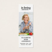Celebration of Life Modern Photo Memorial Bladwijz Mini Visitekaartjes (Voorkant)