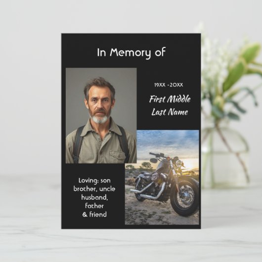 Celebration of Life  Motorcycle Biker Chopper Kaart (Staand voorkant)