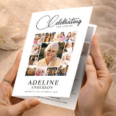 Celebration of Life Obituary Photo Bifold Funeral Flyer