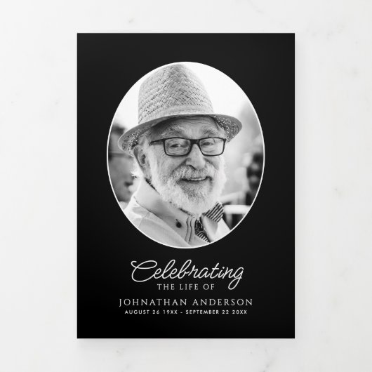 Celebration Of Life Obituary Service Order Funeral Drieluik Programma (Cover)