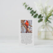 Celebration of Life Oil Cardinal Sympathy Card Visitekaartje (Staand voorkant)