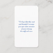 Celebration of Life Oil Painting Memorial Kaart Visitekaartje (Achterkant)