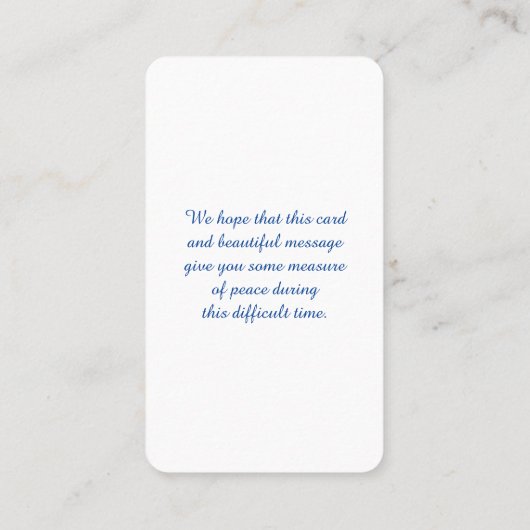 Celebration of Life Oil Painting Memorial Kaart Visitekaartje (Achterkant)