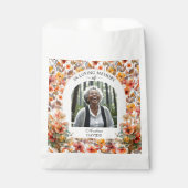 Celebration Of Life Photo Funeral Colorful Floral Bedankzakje (Voorkant)