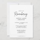 Celebration of Life Photo Funeral Memorial Kaart (Achterkant)