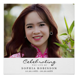 Celebration of Life Photo Funeral Memorial Welcome Perfect Poster