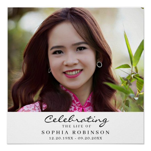 Celebration of Life Photo Funeral Memorial Welcome Perfect Poster (Voorkant)