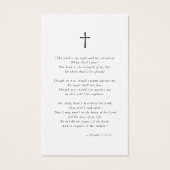 Celebration of Life Photo Funeral Prayer Card Visitekaartje (Achterkant)