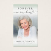 Celebration of Life Photo Funeral Prayer Card Visitekaartje (Voorkant)