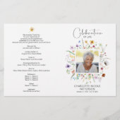 Celebration of Life Photo Funeral Program  Flyer (Voorkant)