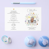 Celebration of Life Photo Funeral Program  Flyer (Enkel)