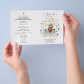 Celebration of Life Photo Funeral Program  Flyer (Hand)