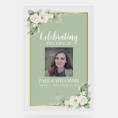 Celebration of Life Photo Funeral Welcome  Acryl Bord (Voorkant)