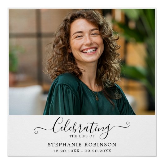 Celebration of Life Photo Funeral Welcome  Perfect Poster (Voorkant)