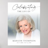 Celebration of Life Photo Funeral Welcome Sign Poster (Voorkant)