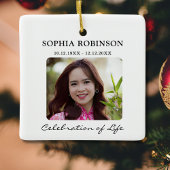 Celebration Of Life Photo Memorial Christmas Keramisch Ornament