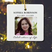 Celebration Of Life Photo Memorial Christmas Keramisch Ornament