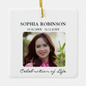 Celebration Of Life Photo Memorial Christmas Keramisch Ornament (Voorkant)