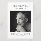 Celebration of Life Photo Memorial Funeral Programmakaart (Voorkant)