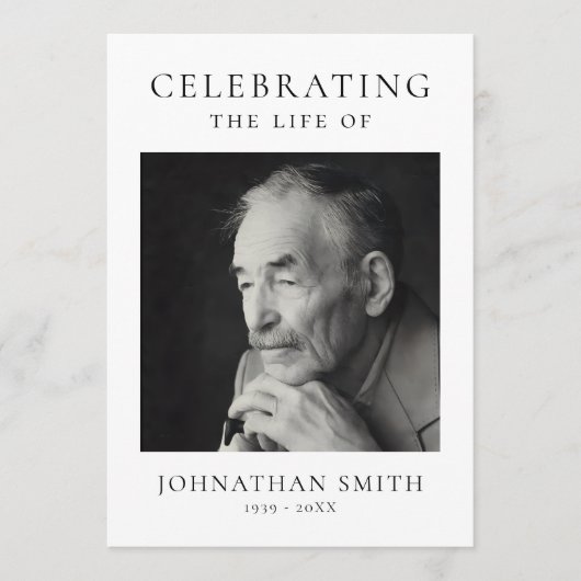 Celebration of Life Photo Memorial Funeral Programmakaart (Voorkant)