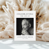 Celebration of Life Photo Memorial Funeral Programmakaart