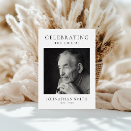 Celebration of Life Photo Memorial Funeral Programmakaart