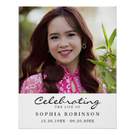 Celebration of Life Photo Memorial Keepsake Perfect Poster