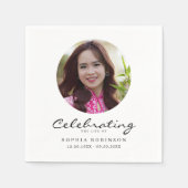 Celebration of Life Photo Memorial Keepsake Servet (Voorkant)