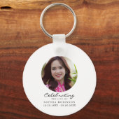 Celebration of Life Photo Memorial Keepsake Sleutelhanger (Voorkant)
