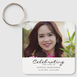 Celebration of Life Photo Memorial Keepsake Sleutelhanger
