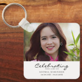 Celebration of Life Photo Memorial Keepsake Sleutelhanger (Voorkant)