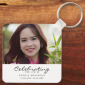 Celebration of Life Photo Memorial Keepsake Sleutelhanger (Achterkant)