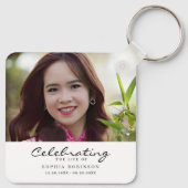 Celebration of Life Photo Memorial Keepsake Sleutelhanger (Achterkant)