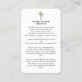 Celebration of Life Photo Memorial Prayer Card Visitekaartje (Achterkant)