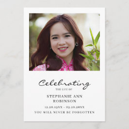 Celebration of Life Photo Order of Service Programmakaart