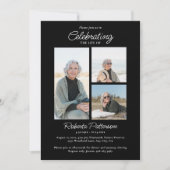 Celebration of Life Photos, Memorial Black White Kaart (Voorkant)