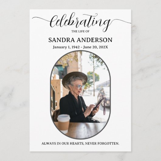 Celebration of Life Programs – Forever In Our Hear Programmakaart (Voorkant)