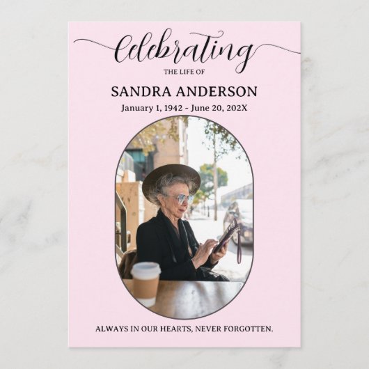 Celebration of Life Programs – Forever In Our Hear Programmakaart (Voorkant)