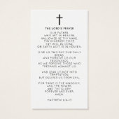 Celebration of Life Script Memorial Cross Prayer Visitekaartje (Achterkant)