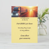 Celebration of Life  Semi-Truck Tractor-trailer  Kaart (Staand voorkant)