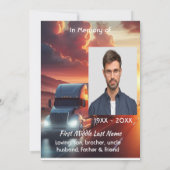 Celebration of Life  Semi-Truck Tractor-trailer  Kaart (Achterkant)