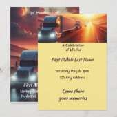 Celebration of Life  Semi-Truck Tractor-trailer  Kaart (Voorkant / Achterkant)