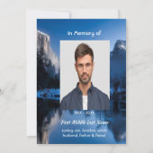 Celebration of Life Servce Mountain Lake Winter Kaart (Voorkant)