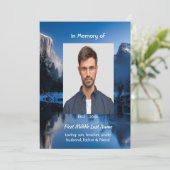 Celebration of Life Servce Mountain Lake Winter Kaart (Staand voorkant)