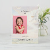 Celebration of Life Service Angel Reaching Kaart (Staand voorkant)