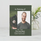 Celebration of Life Service Baseball Game Player Kaart (Staand voorkant)