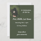 Celebration of Life Service Baseball Game Player Kaart (Achterkant)