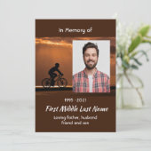 Celebration of Life Service Biking Cycling Bike  Kaart (Staand voorkant)