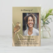 Celebration of Life Service  Bird Garden Nature  Kaart (Staand voorkant)